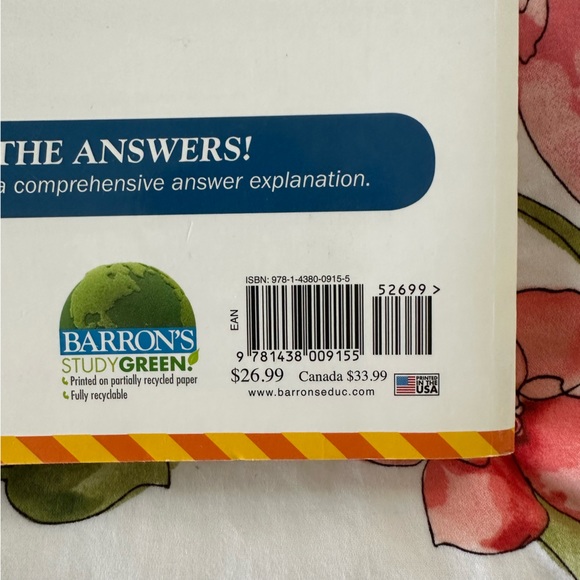 Barron’s 22nd Edition GRE Study Book - Picture 4 of 5